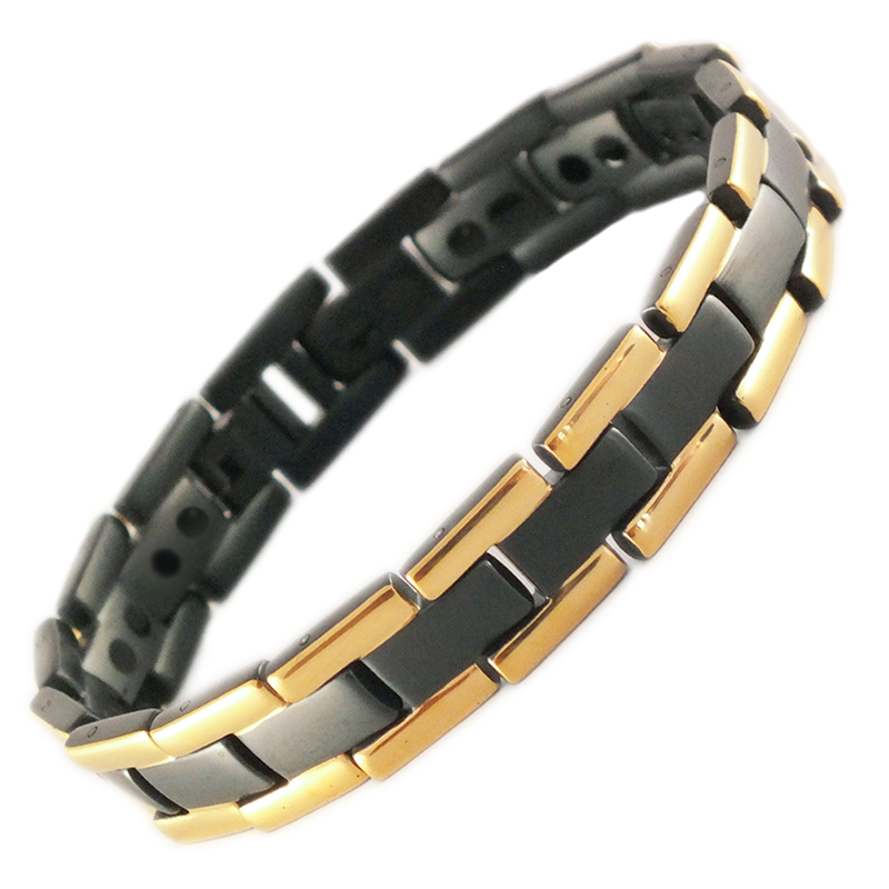 T9 Black Gold Titanium Magnetic Bracelet